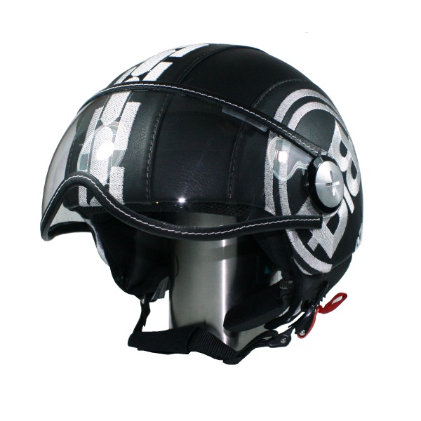 Helmet Leather PILOT Batul Black XL Helm