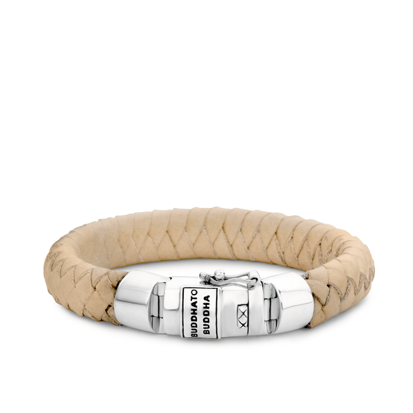Ben Leather Bracelet Ivory 19 CM