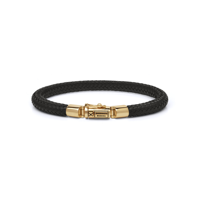 Bennett Leather Gold Bracelet YG 14 krt