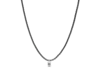 718BRS 60cm - George XS Necklace Black Rhodium Silver