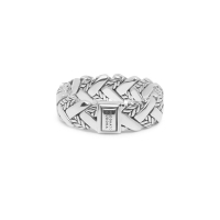 617 18 - George Texture Ring Silver