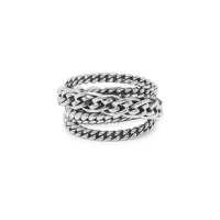 616 19 - Multi Chain Nathalie Ring Silver