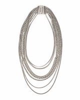 Nathalie Multi Chain Necklace Silver